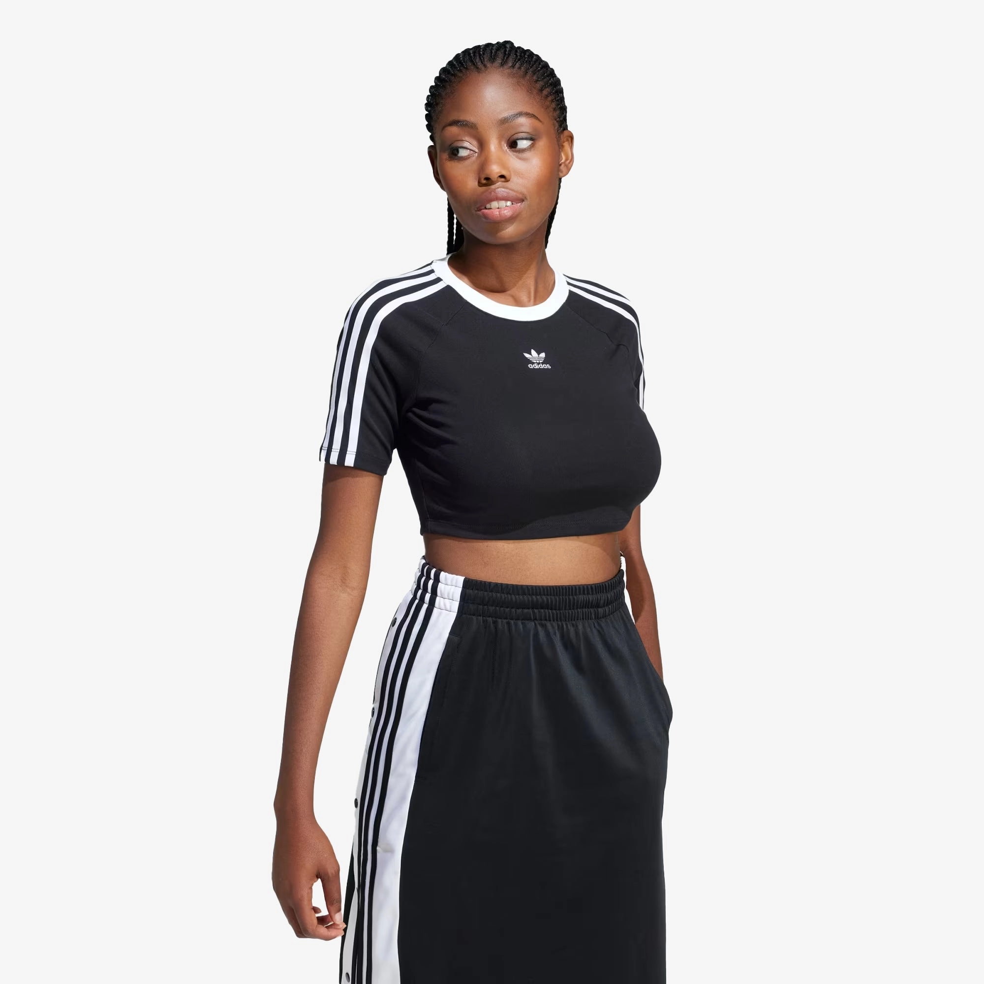 Adidas Originals | 3-STRIPES BABY TEE  { BLACK/WHITE
