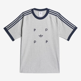 Adidas Originals | POP CLASSIC TEE  { MEDIUM GREY HEATHER/COLLEGIATE