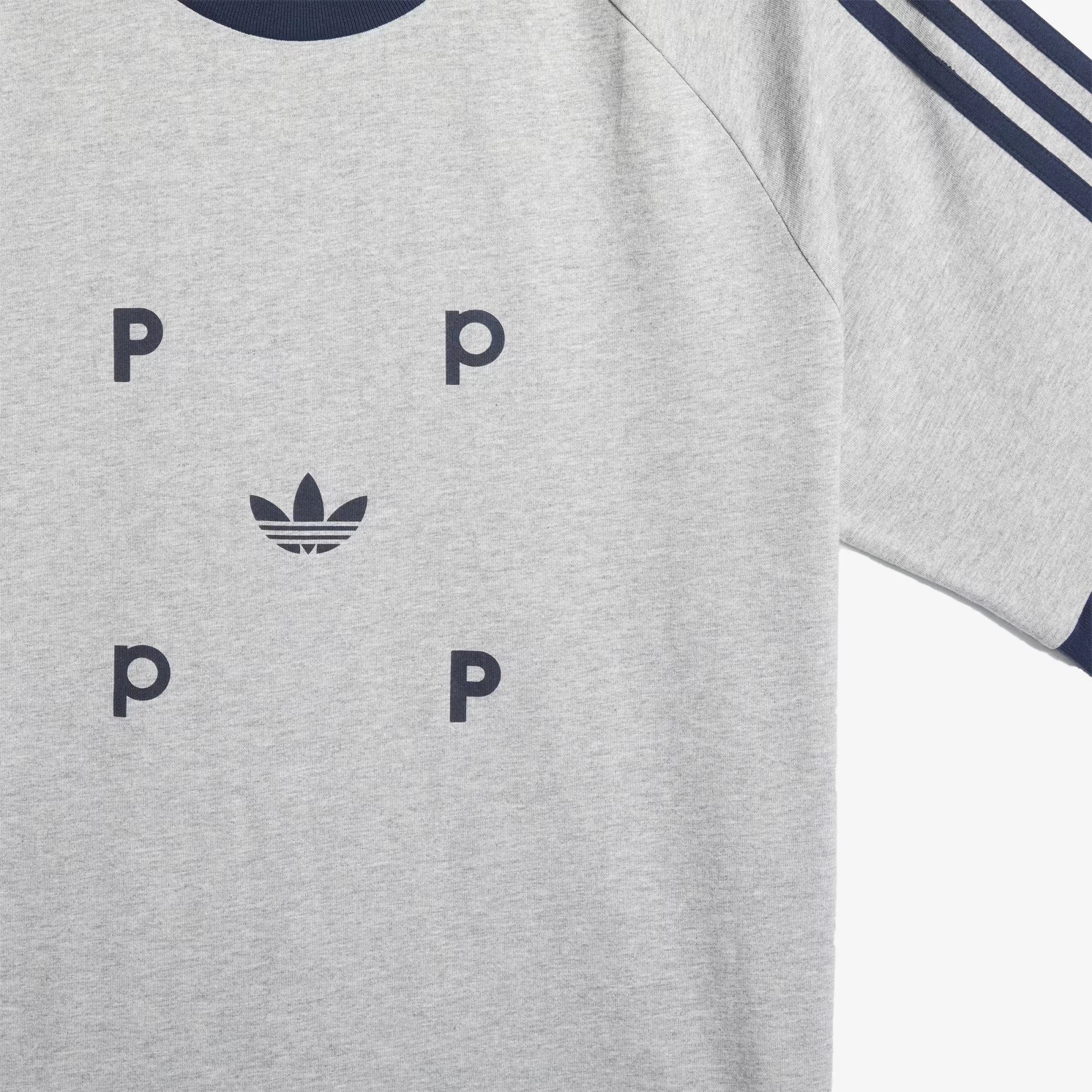 Adidas Originals | POP CLASSIC TEE  { MEDIUM GREY HEATHER/COLLEGIATE
