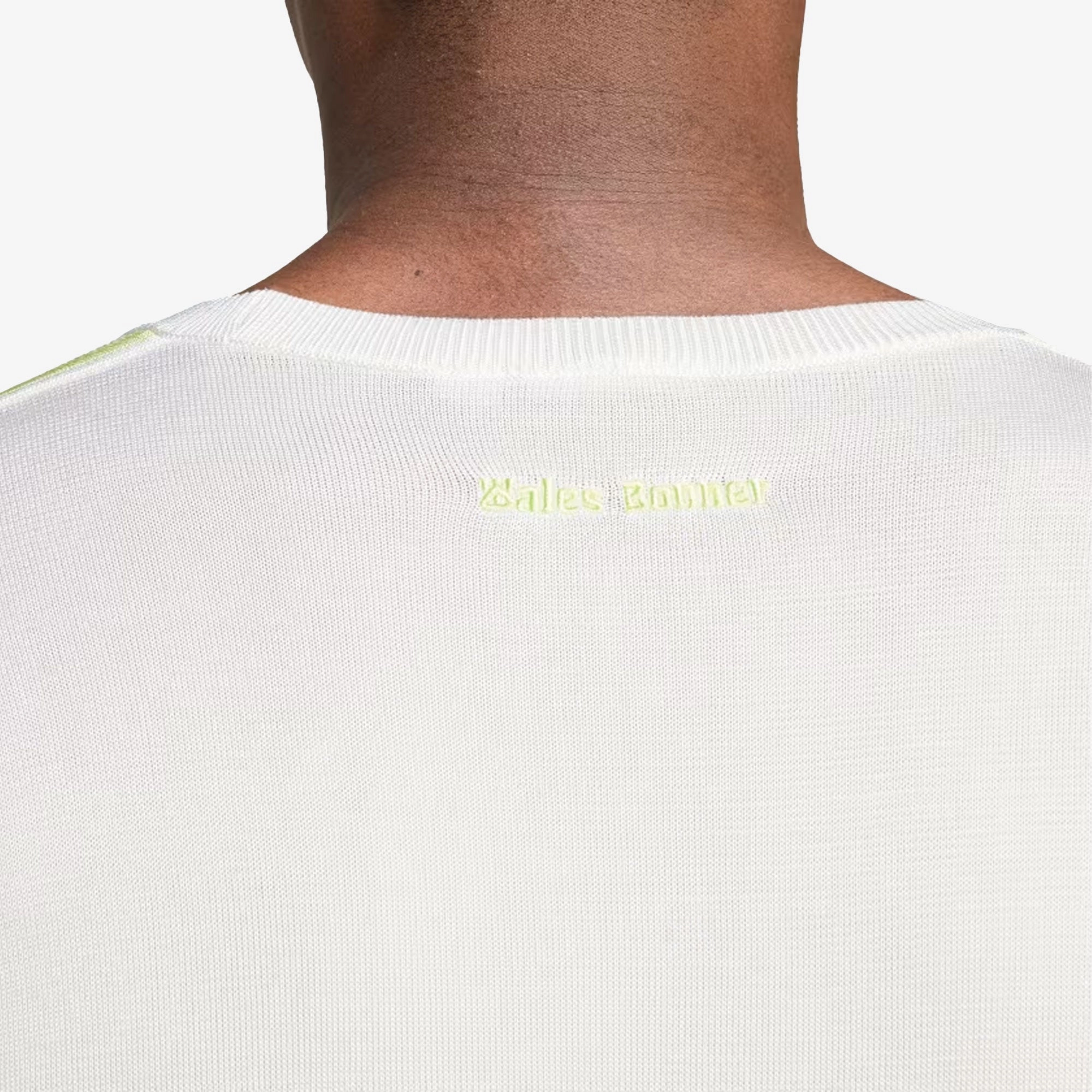 Adidas Originals | WALES BONNER KNIT LONG SLEEVE TEE  { CHALK WHITE/SEMI FROZEN YELLOW