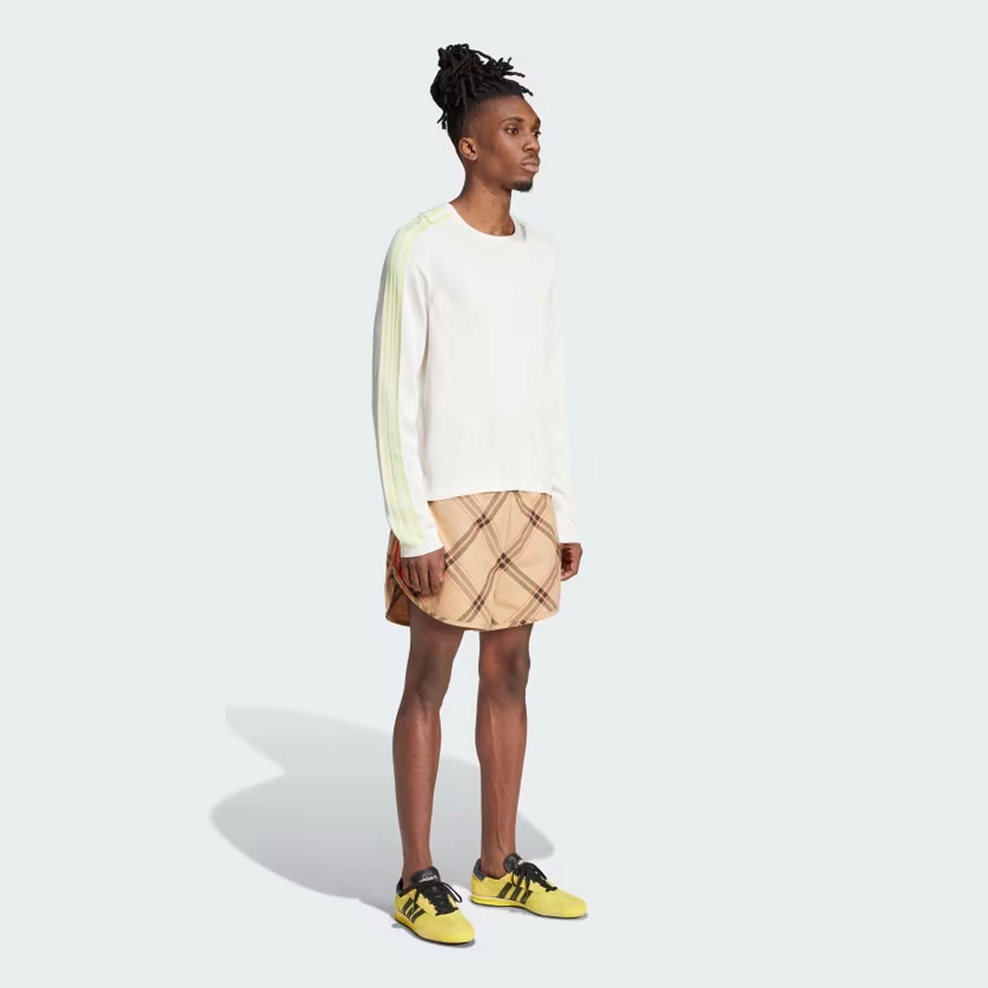 Adidas Originals | WALES BONNER KNIT LONG SLEEVE TEE  { CHALK WHITE/SEMI FROZEN YELLOW