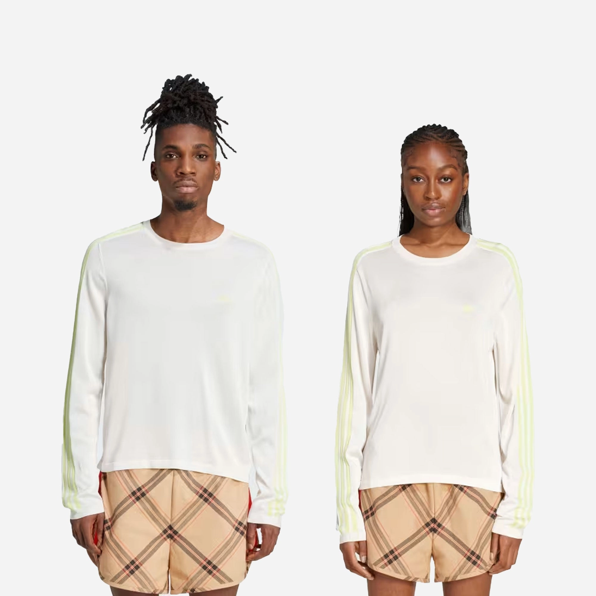 Adidas Originals | WALES BONNER KNIT LONG SLEEVE TEE  { CHALK WHITE/SEMI FROZEN YELLOW
