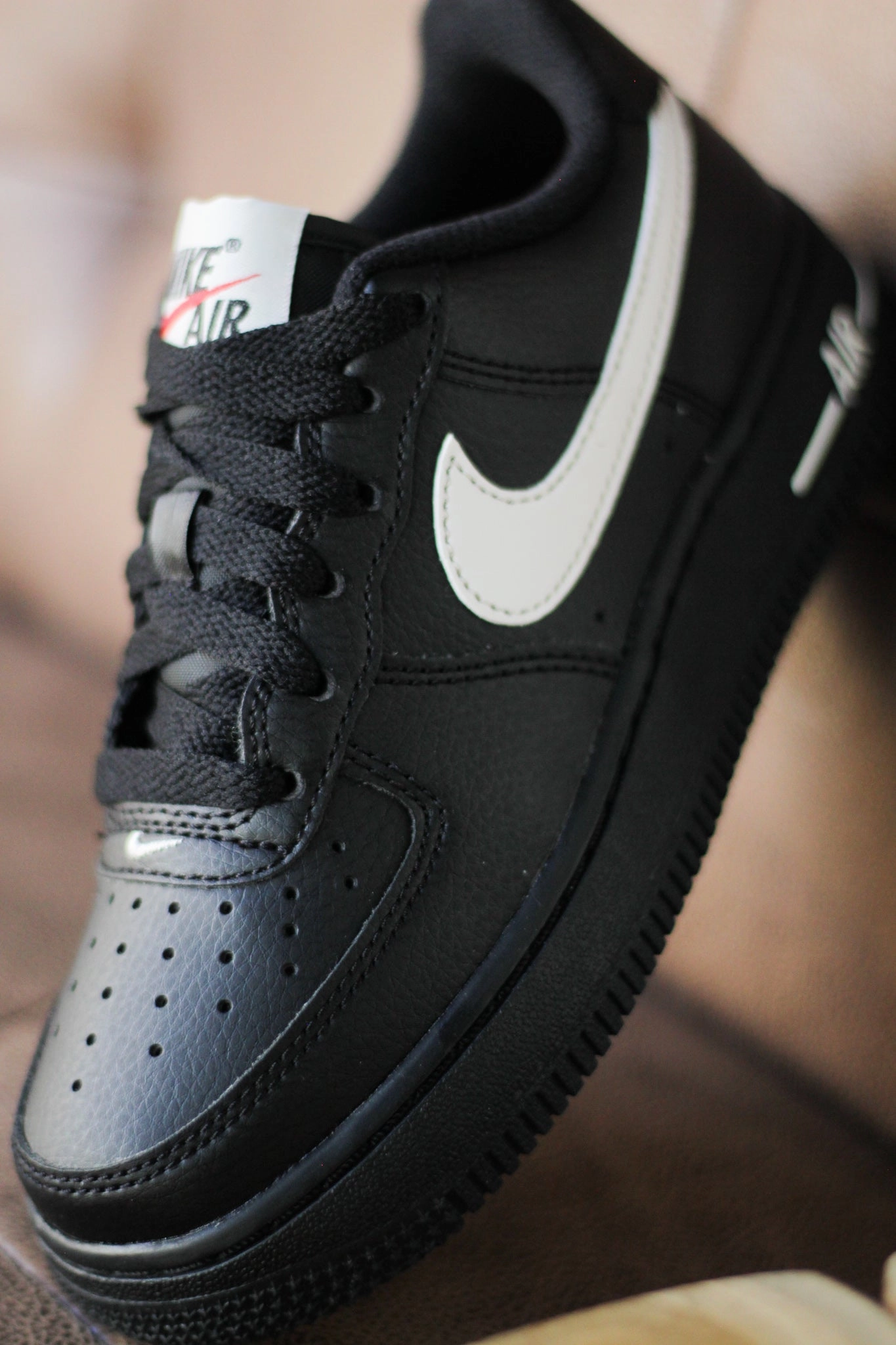 AIR FORCE 1 (GS) BLACK/PHANTOM-UNIVERSITY RED