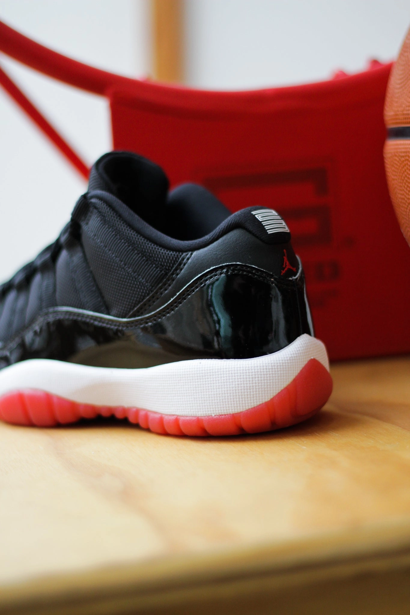 AIR JORDAN 11 RETRO LOW (GS) BLACK/VARSITY RED-WHITE