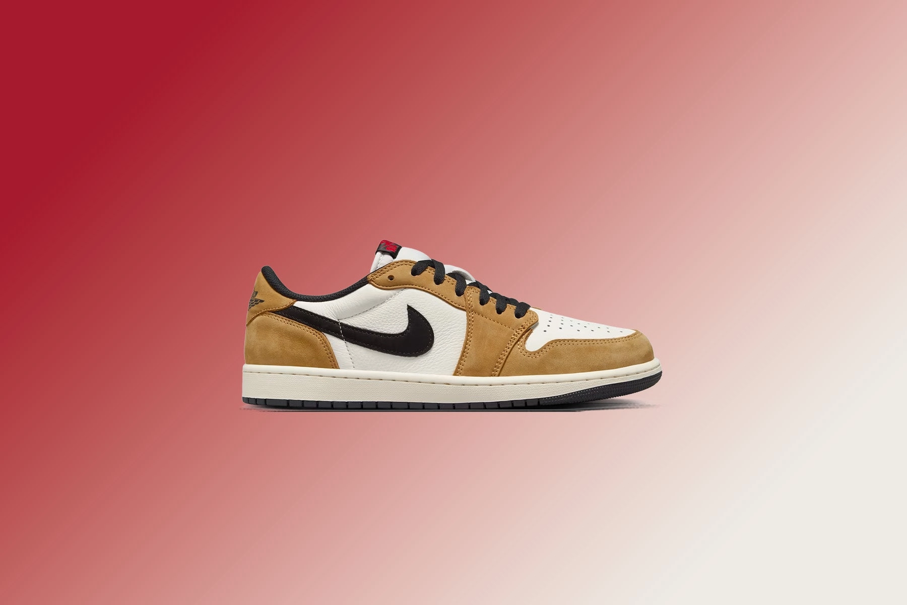 Air Jordan 1 Low OG 'Rookie of The Year' - Sail/ Black/ Golden Harvest/Gym Red