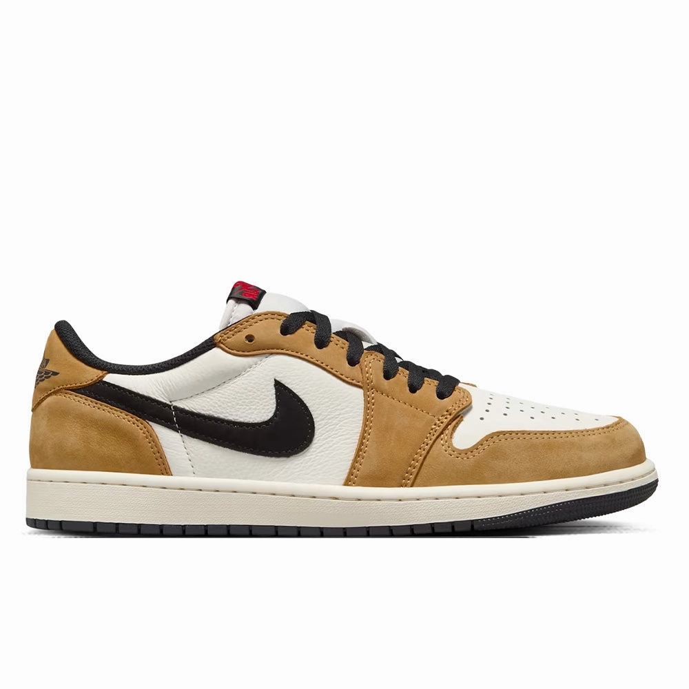 Air Jordan 1 Low OG 'Rookie of The Year' - Sail/ Black/ Golden Harvest/Gym Red
