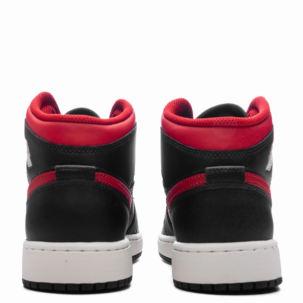 Air Jordan 1 Mid (GS) - Black/Varsity Red/Summit White