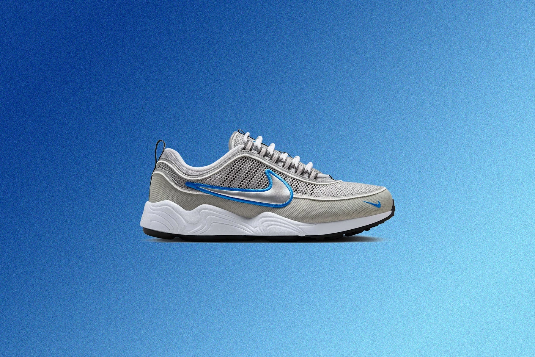 Air Zoom Spiridon SP - Metallic Silver/Signal Blue/White