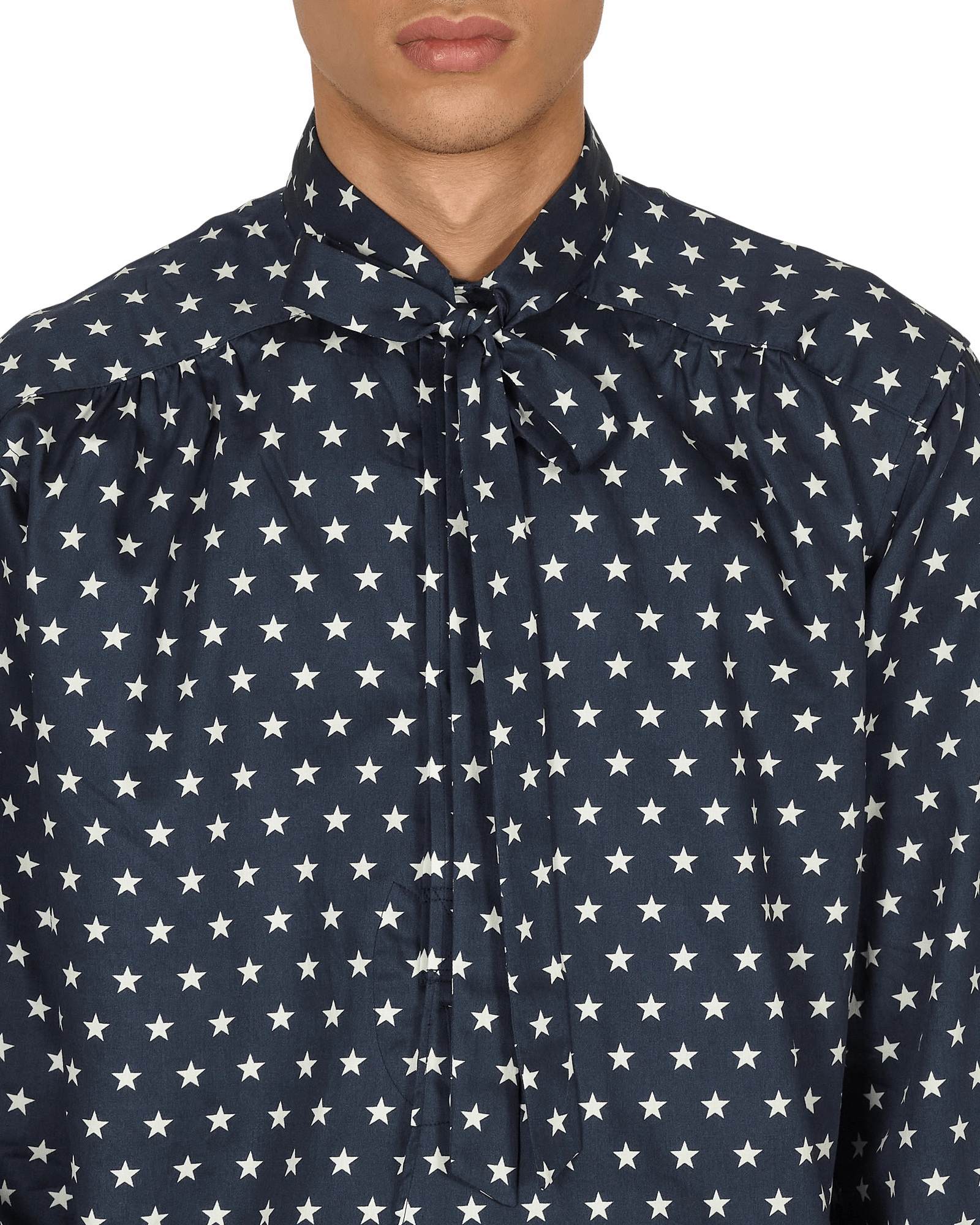 Ascot Collar EDW Shirt Blue