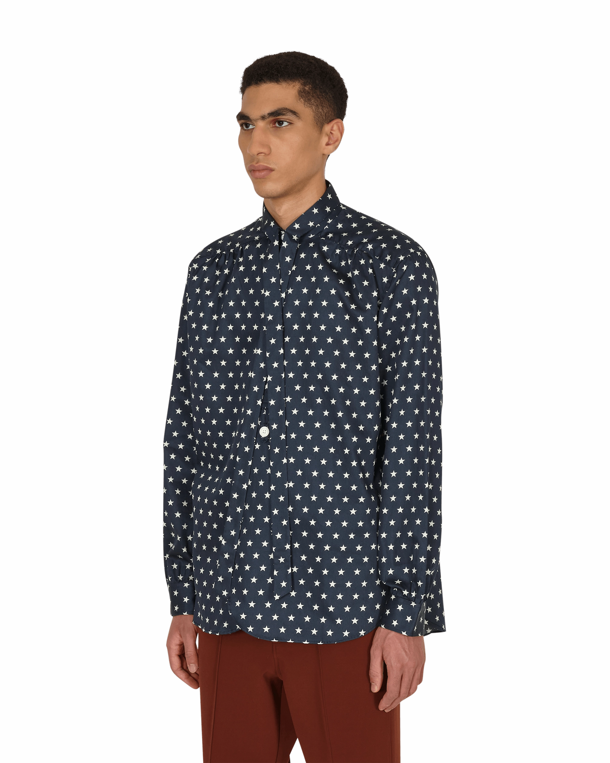 Ascot Collar EDW Shirt Blue
