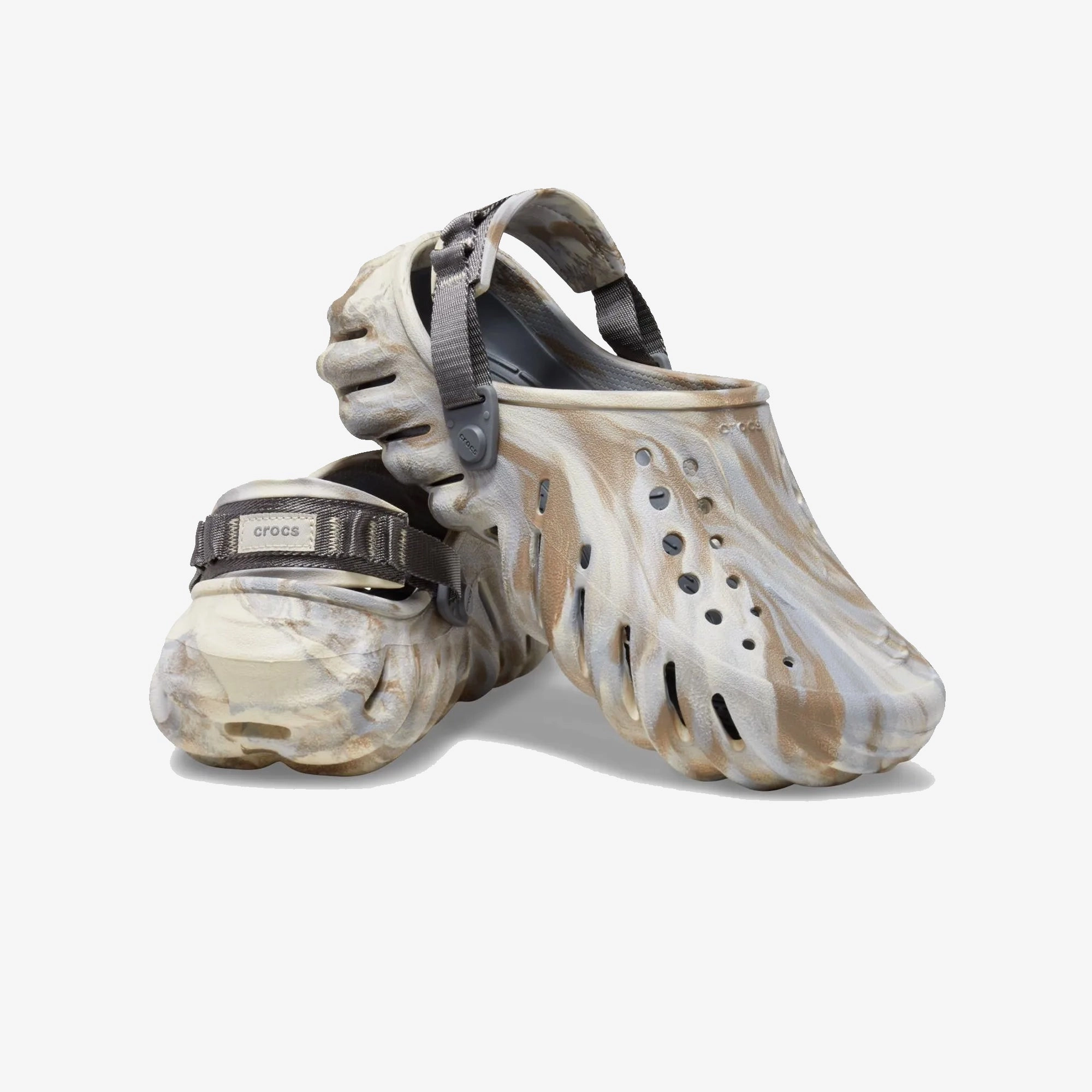 Crocs | ECHO MARBLED CLOG  { BONE/MLTI