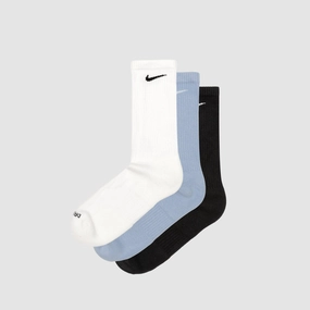 EVERYDAY PLUS CUSHIONED CREW SOCK BLACK/WHITE/PASTEL BLUE