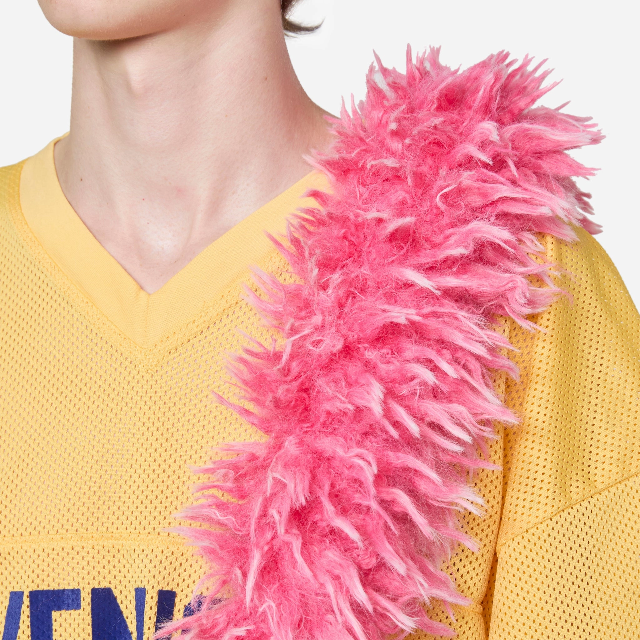 Faux Fur Messenger Bag Pink