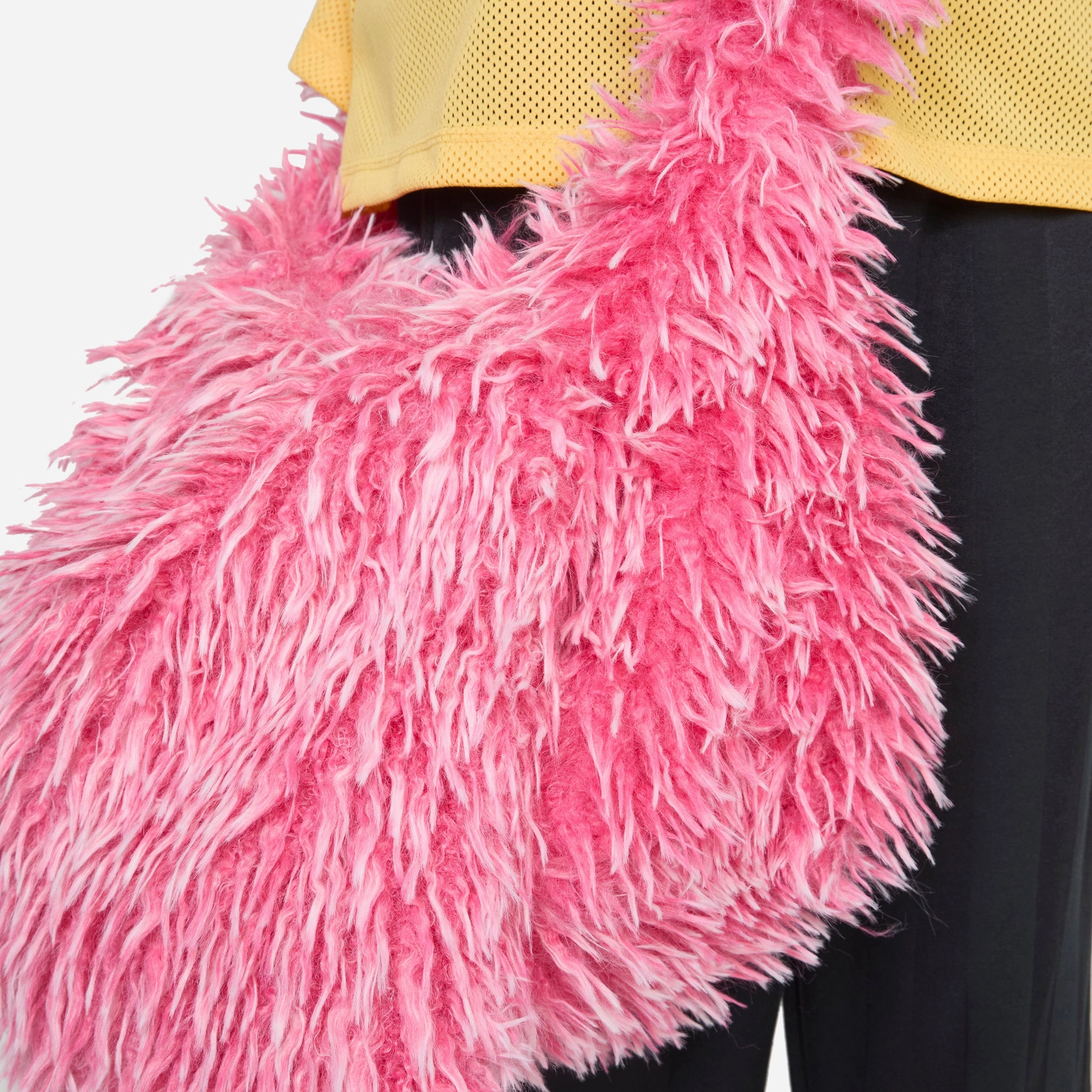 Faux Fur Messenger Bag Pink