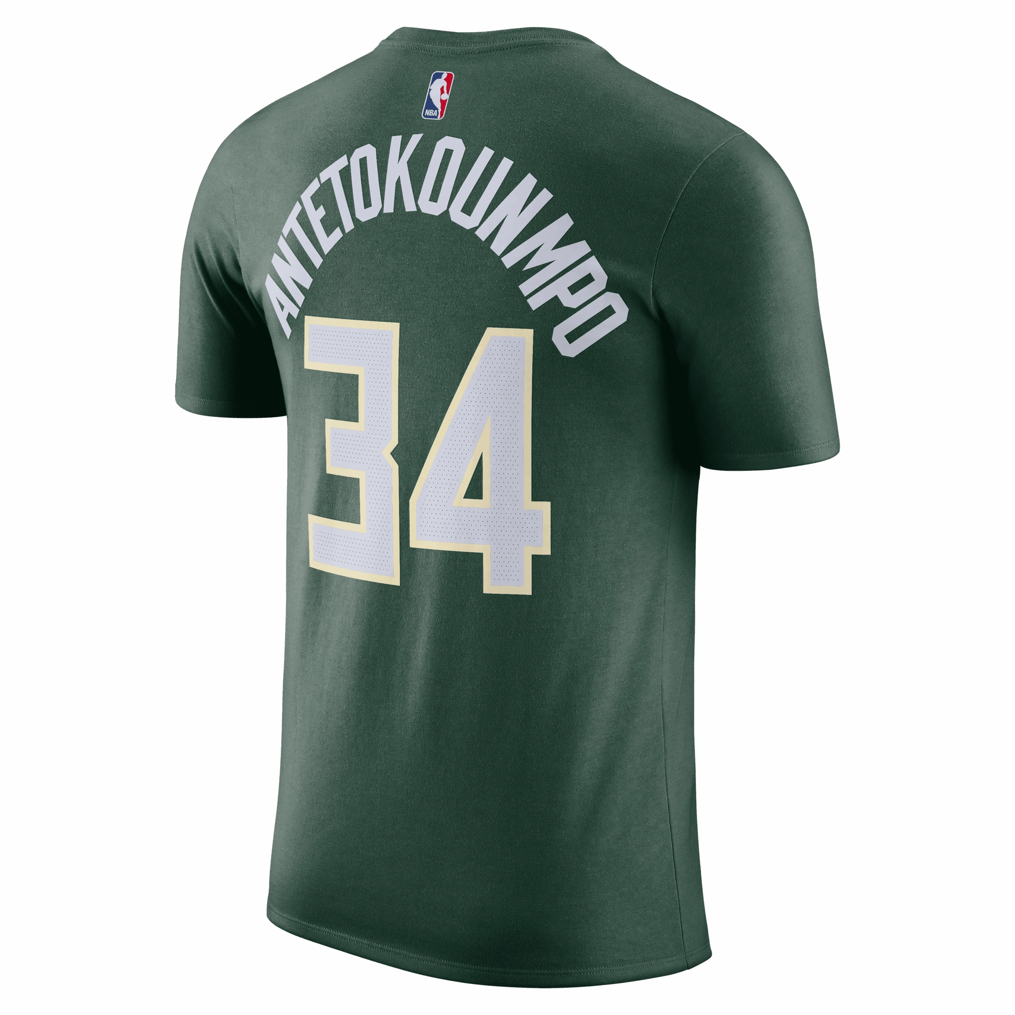 Giannis Antetokounmpo Milwaukee Bucks Men's Nike NBA Icon Name and Number Tee