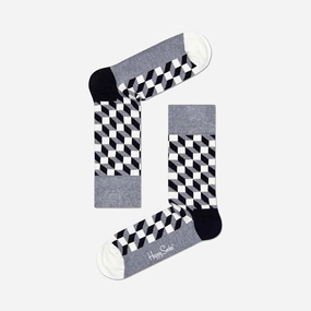 Happy Socks | FILLED OPTIC SOCK  { GREY