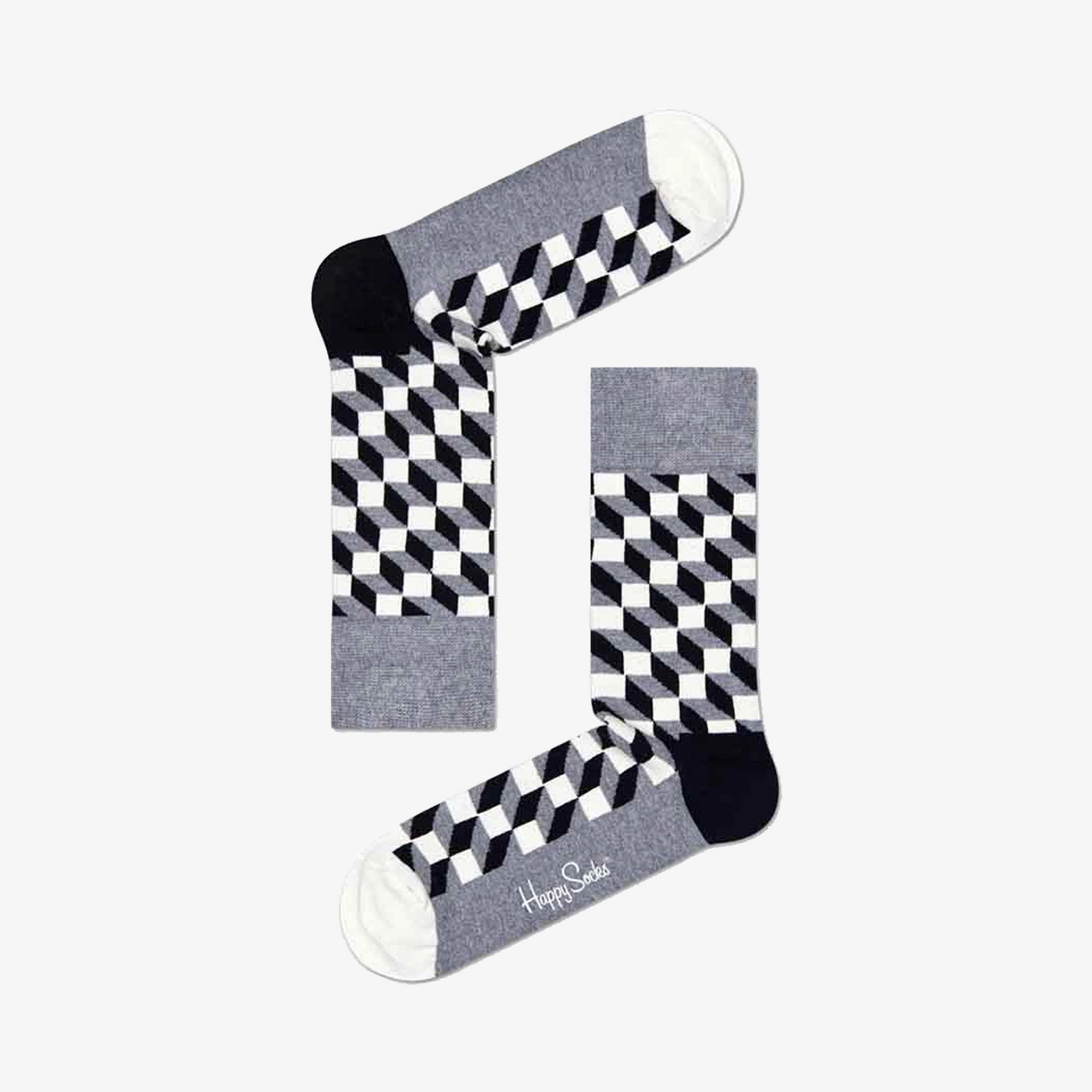 Happy Socks | FILLED OPTIC SOCK  { GREY