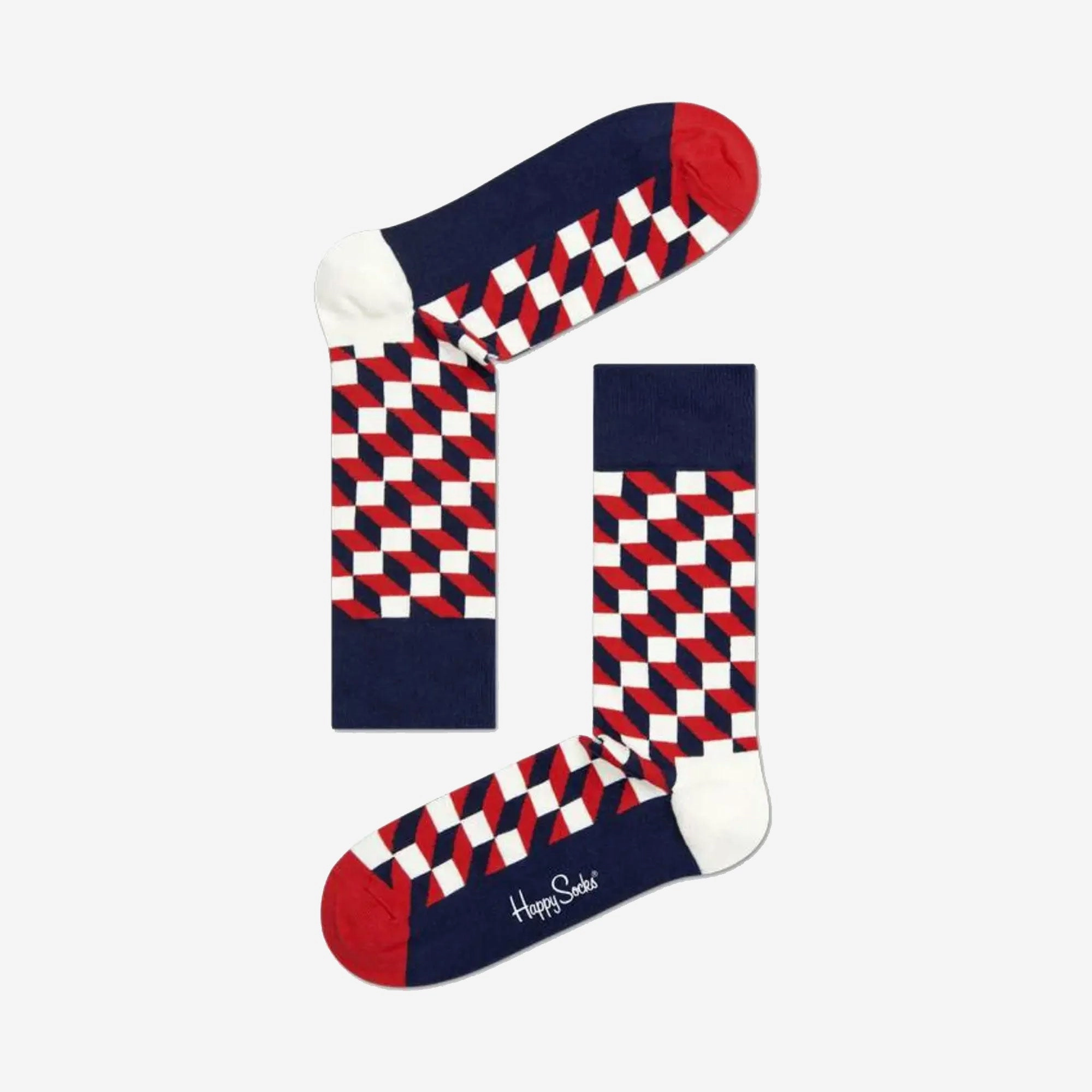 Happy Socks | FILLED OPTIC SOCK  { NAVY