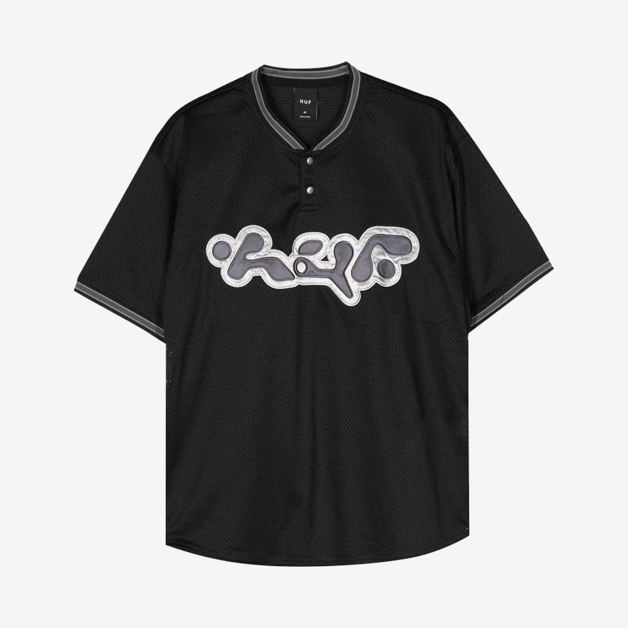 HUF | HALFTIME HENLEY JERSEY  { BLACK