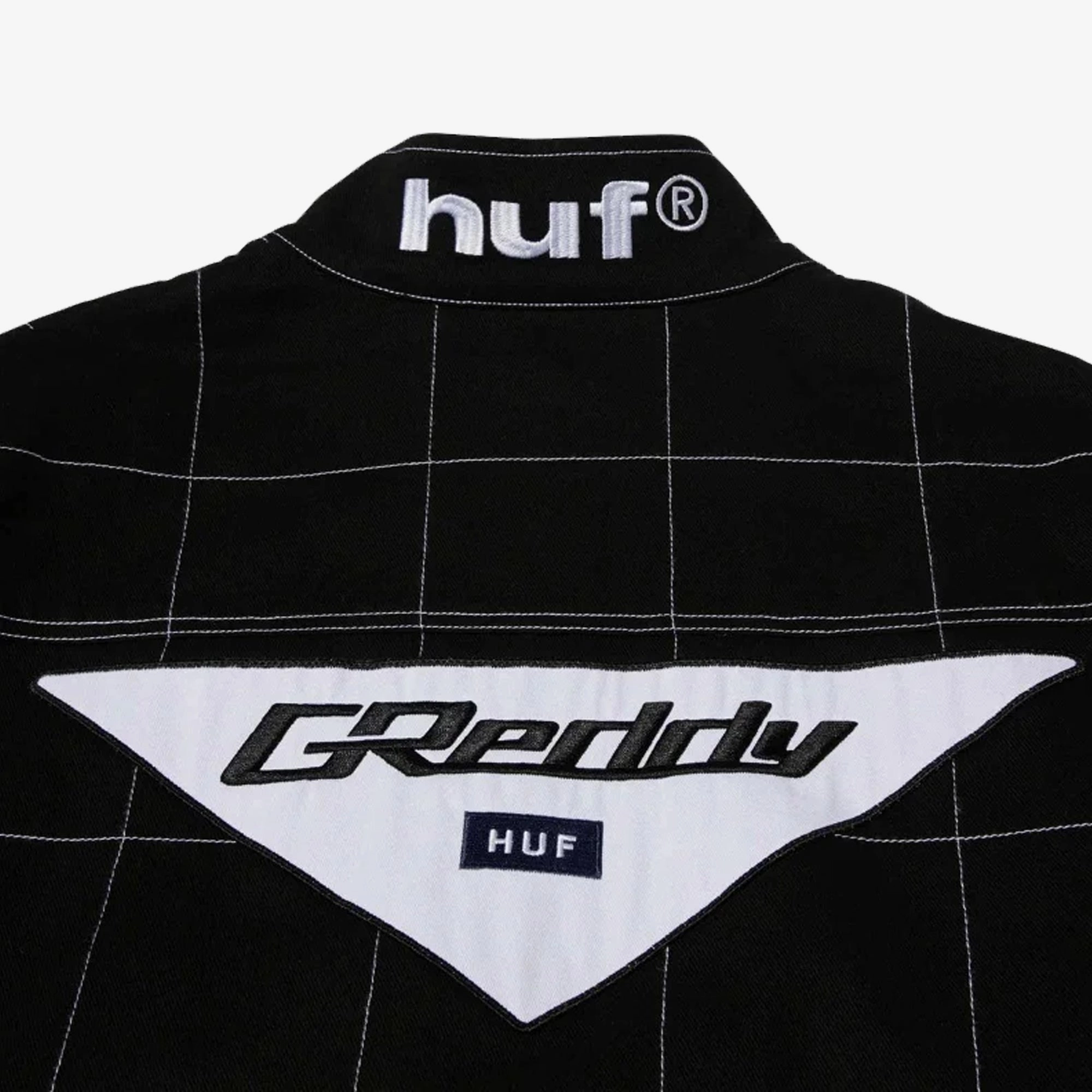 HUF | X GREDDY RACING TEAM JACKET  { BLACK/WHITE