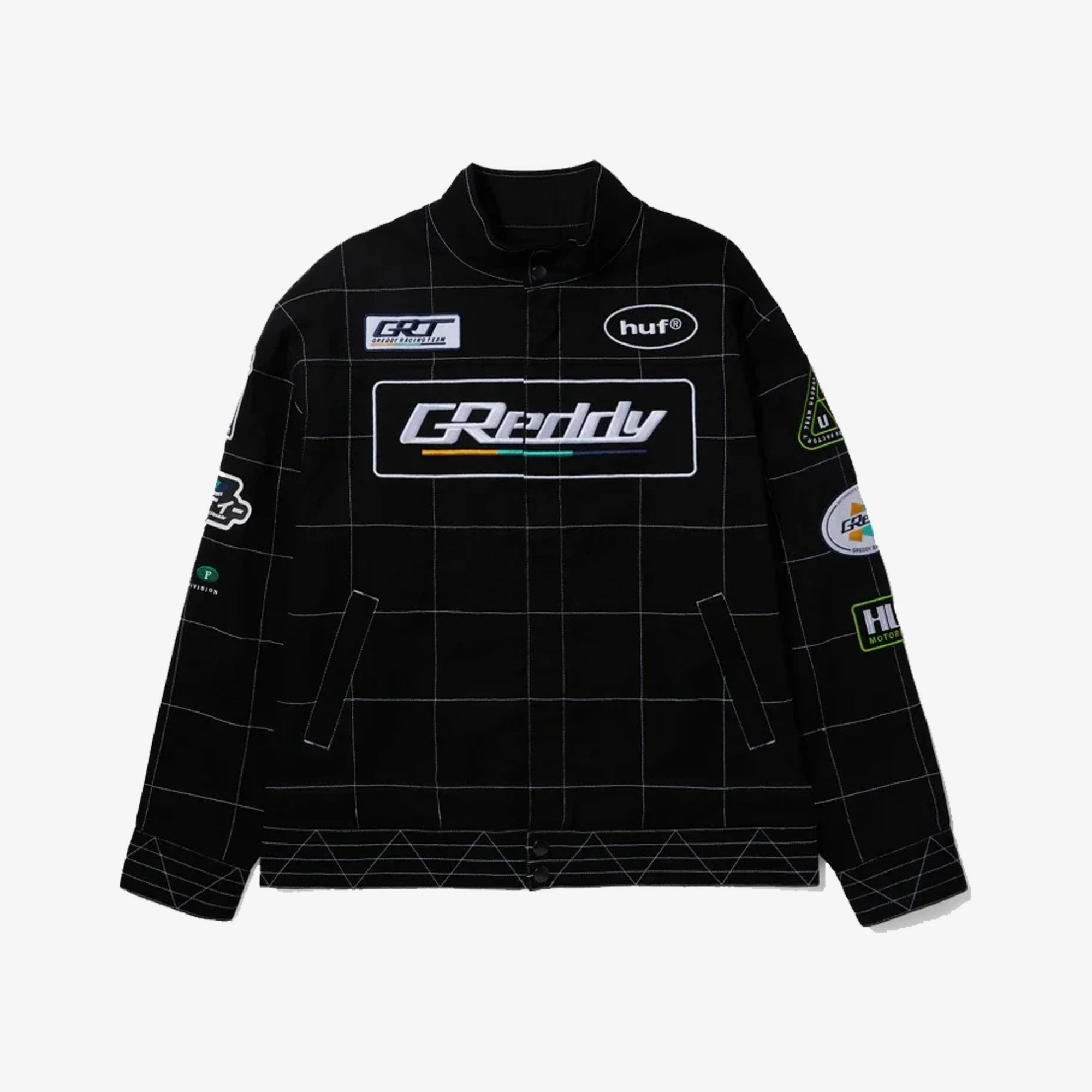 HUF | X GREDDY RACING TEAM JACKET  { BLACK/WHITE
