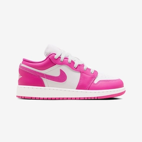 JORDAN | AIR JORDAN 1 LOW (GS) { FIRE PINK/IRIS WHISPER-WHITE