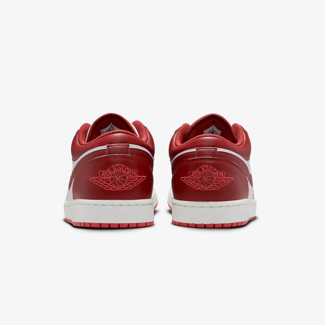 Jordan | AIR JORDAN 1 LOW SE  { WHITE/DUNE RED-LOBSTER-SAIL