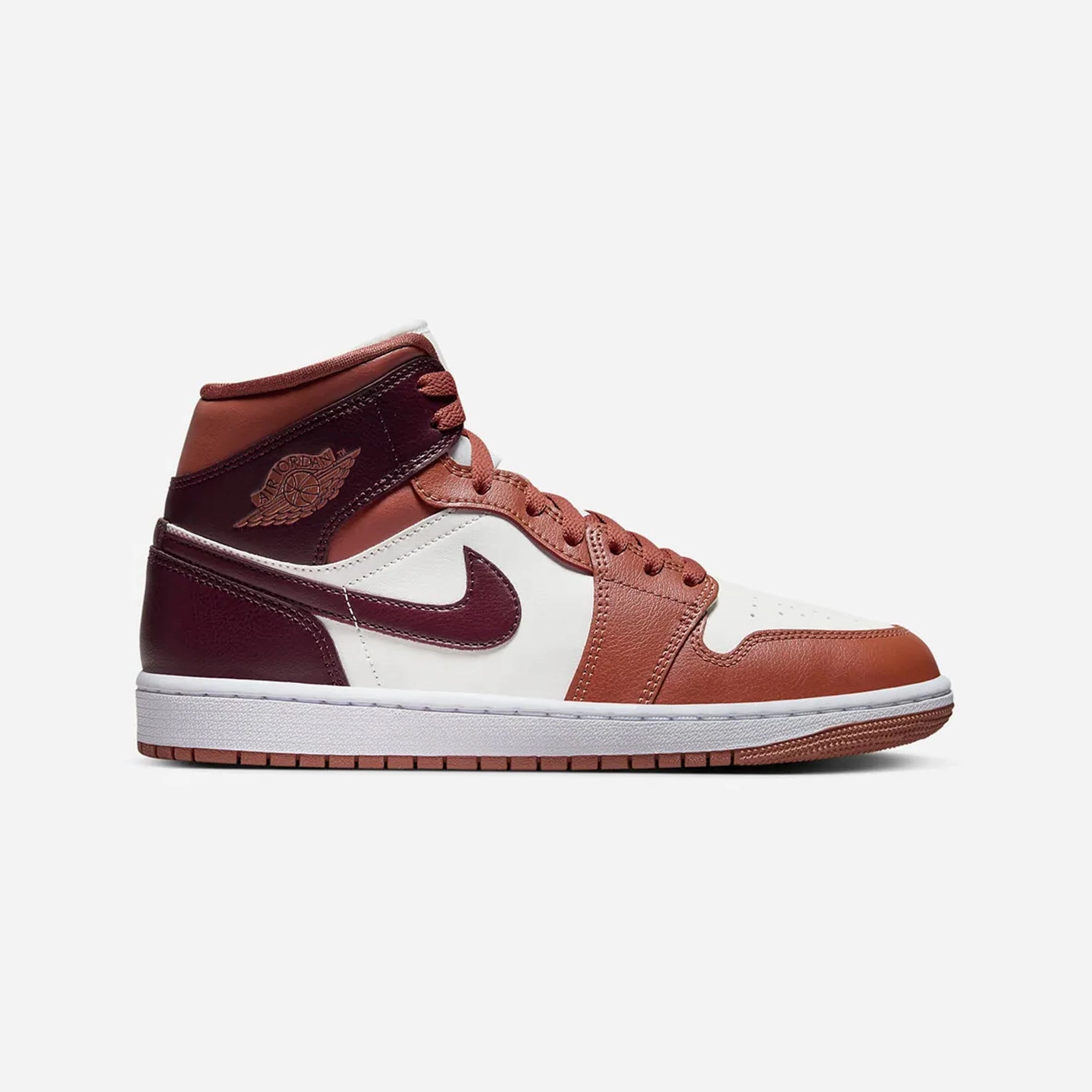Jordan | AIR JORDAN 1 MID  { DUSTY PEACH/NIGHT MAROON-SAIL-WHITE