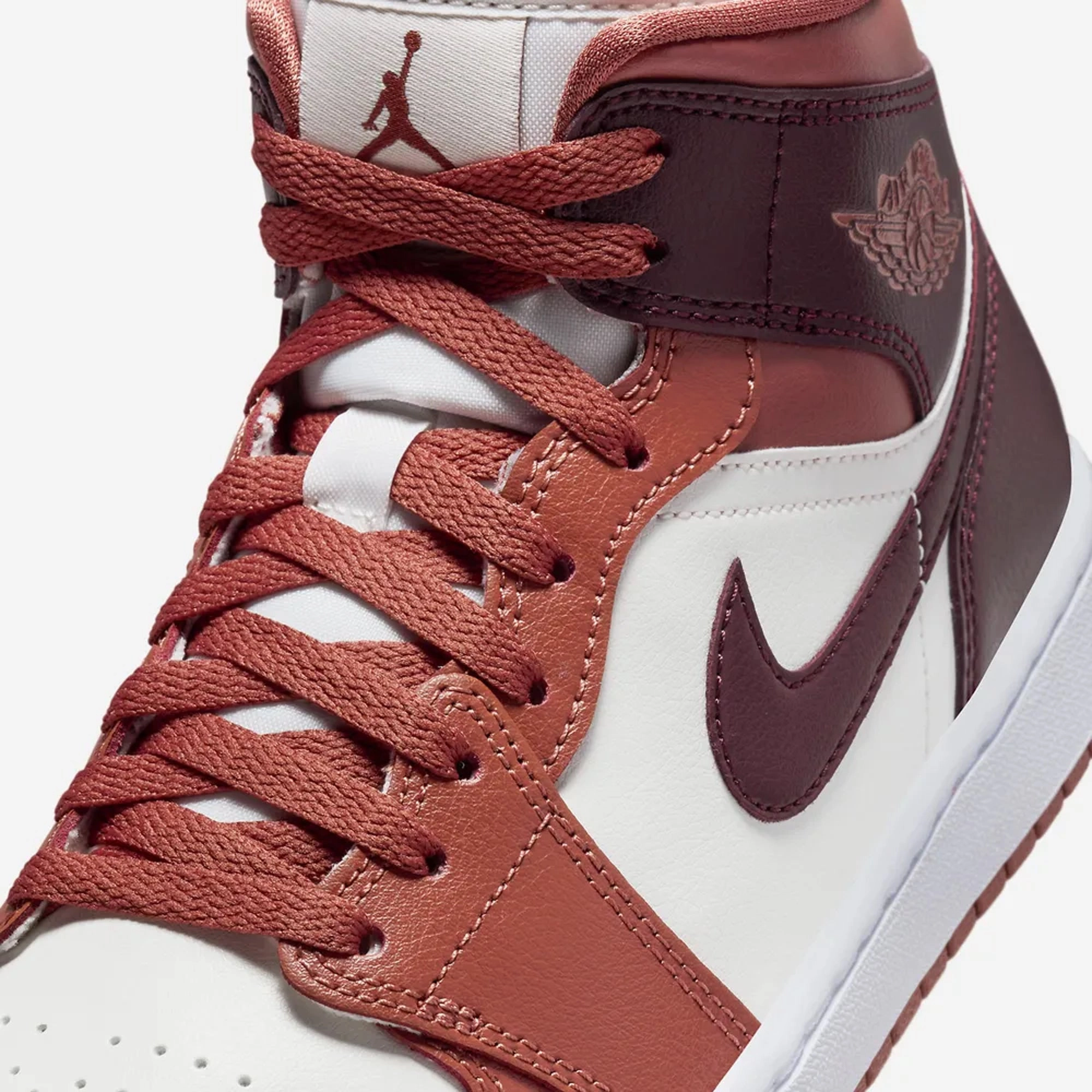 Jordan | AIR JORDAN 1 MID  { DUSTY PEACH/NIGHT MAROON-SAIL-WHITE