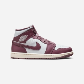 Jordan | AIR JORDAN 1 MID  { PURE PLATINUM/SKY J MAUVE-SAIL