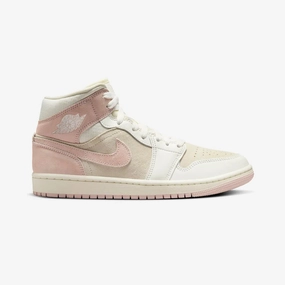JORDAN | AIR JORDAN 1 MID SE { COCONUT MILK/LEGEND PINK-SAIL
