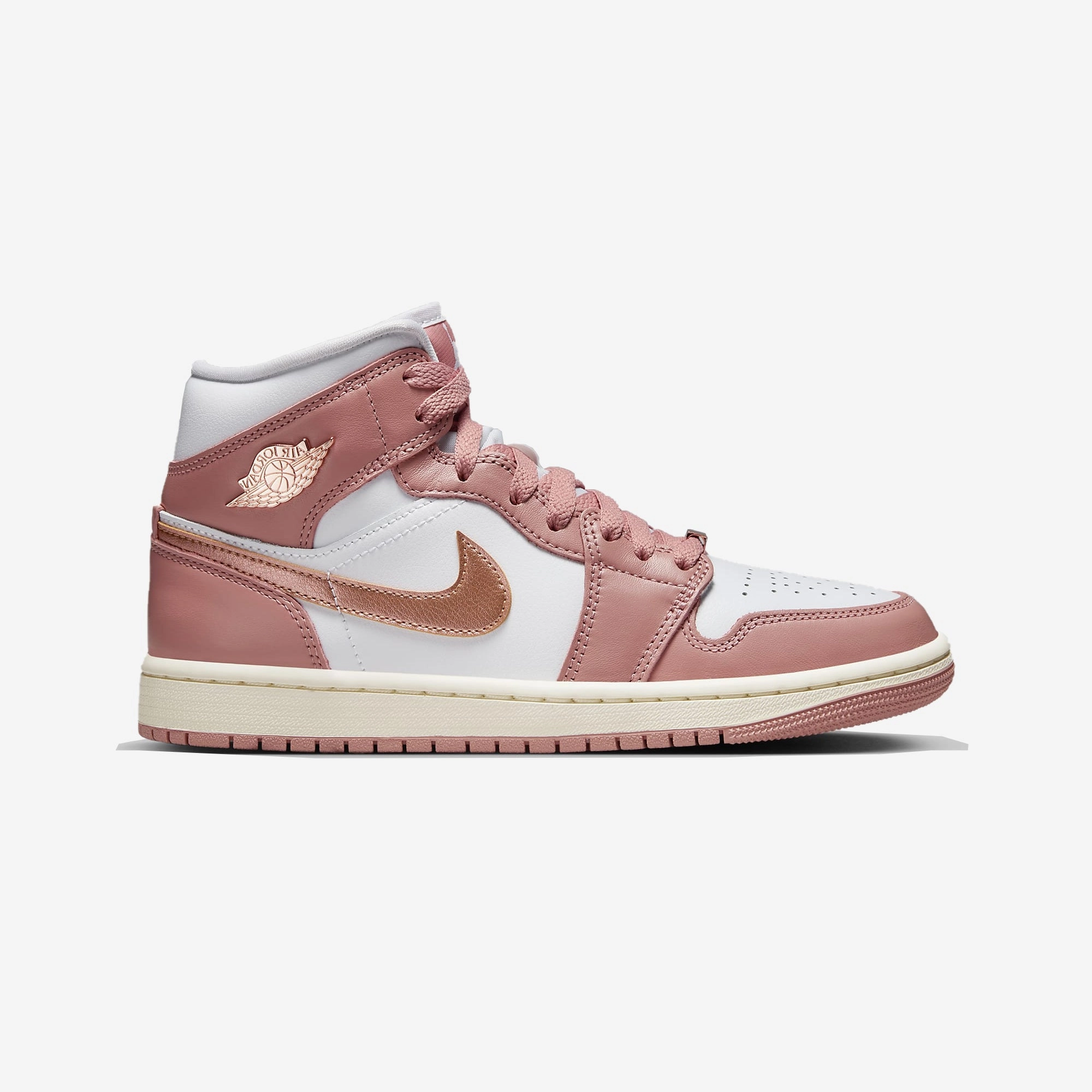 Jordan | AIR JORDAN 1 MID SE  { RED STARDUST/METALLIC COPPER-WHITE-SAIL