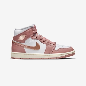 Jordan | AIR JORDAN 1 MID SE  { RED STARDUST/METALLIC COPPER-WHITE-SAIL