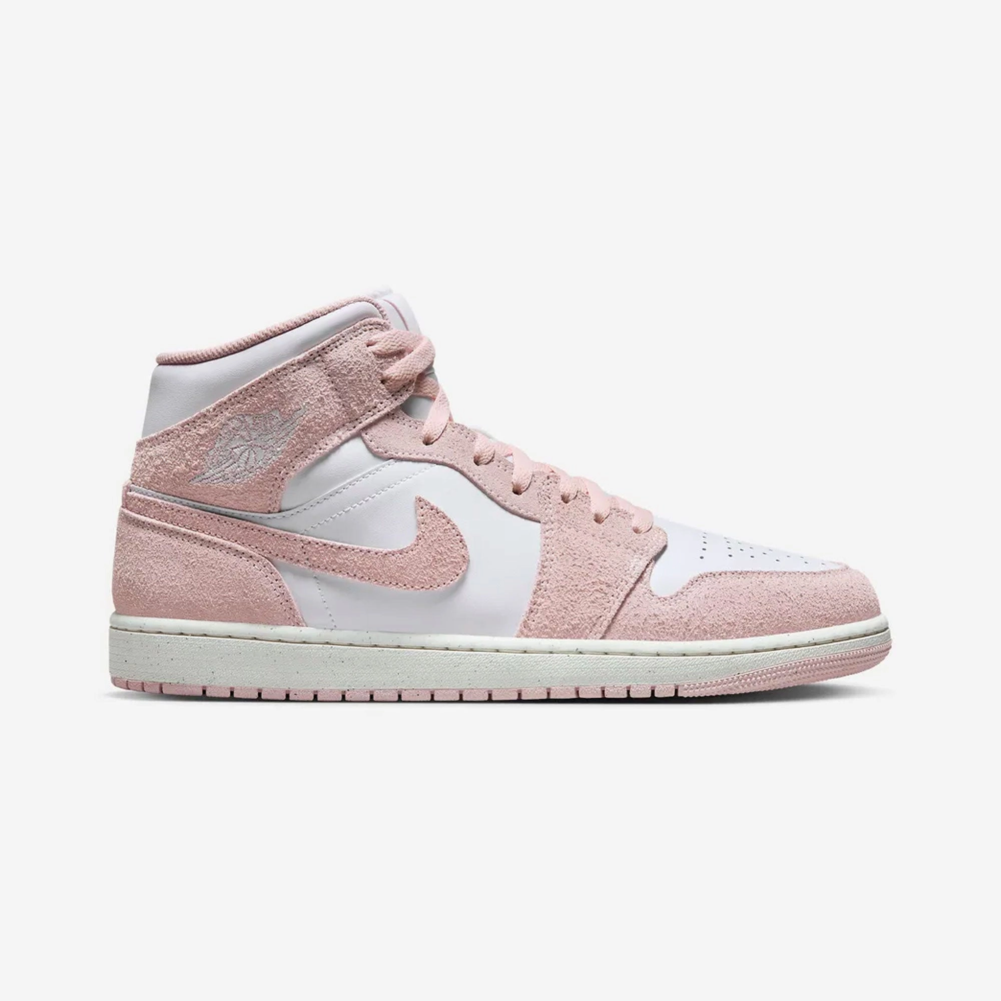 Jordan | AIR JORDAN 1 MID SE  { WHITE/LEGEND PINK-SAIL