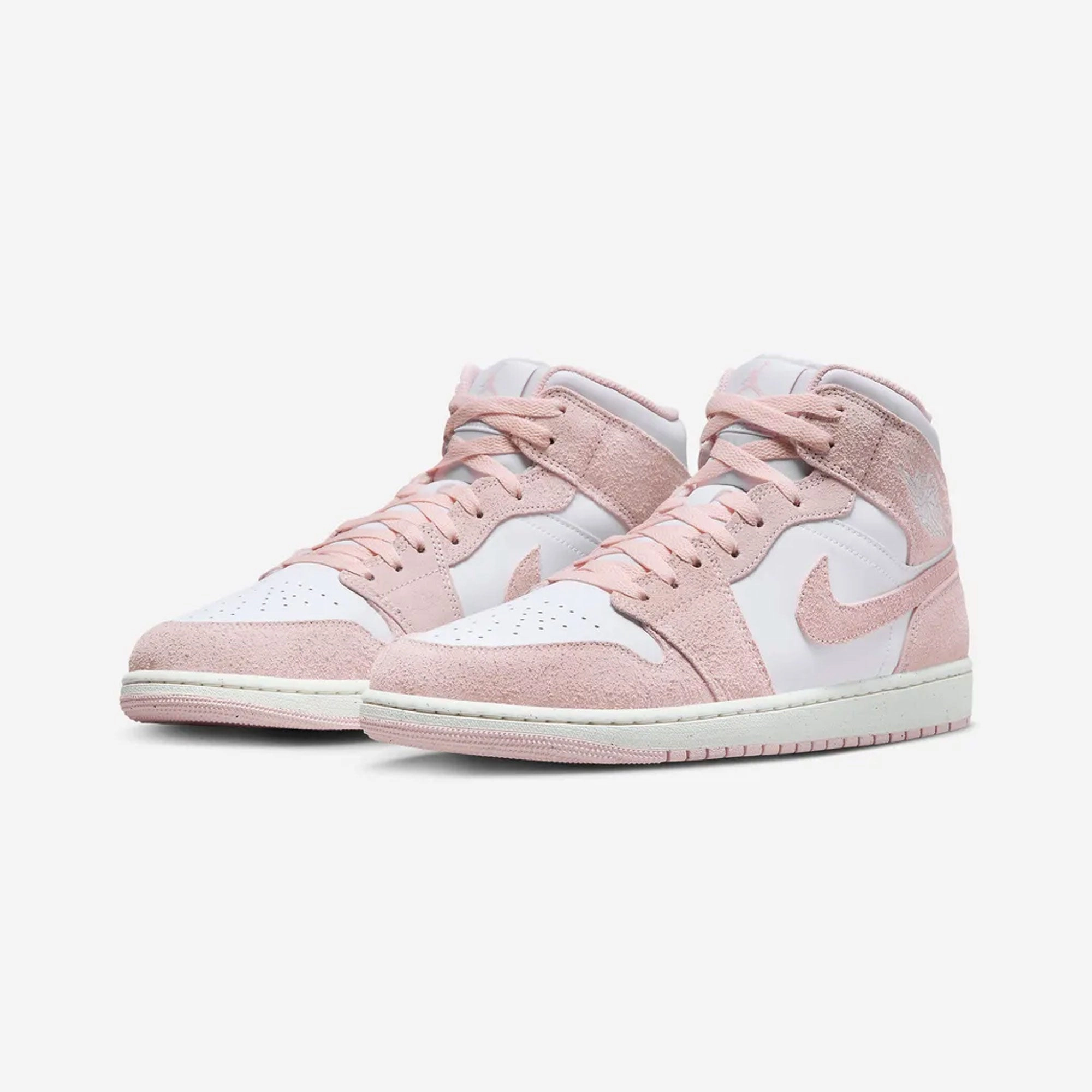 Jordan | AIR JORDAN 1 MID SE  { WHITE/LEGEND PINK-SAIL