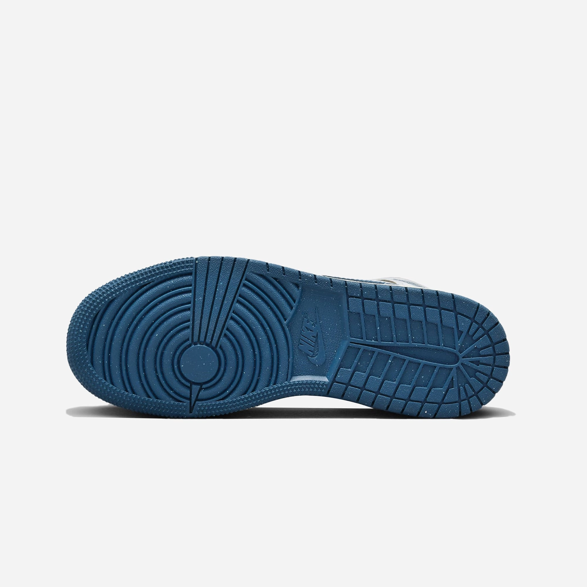 Jordan | AIR JORDAN 1 MID SE (GS)  { WHITE/INDUSTRIAL BLUE-SAIL