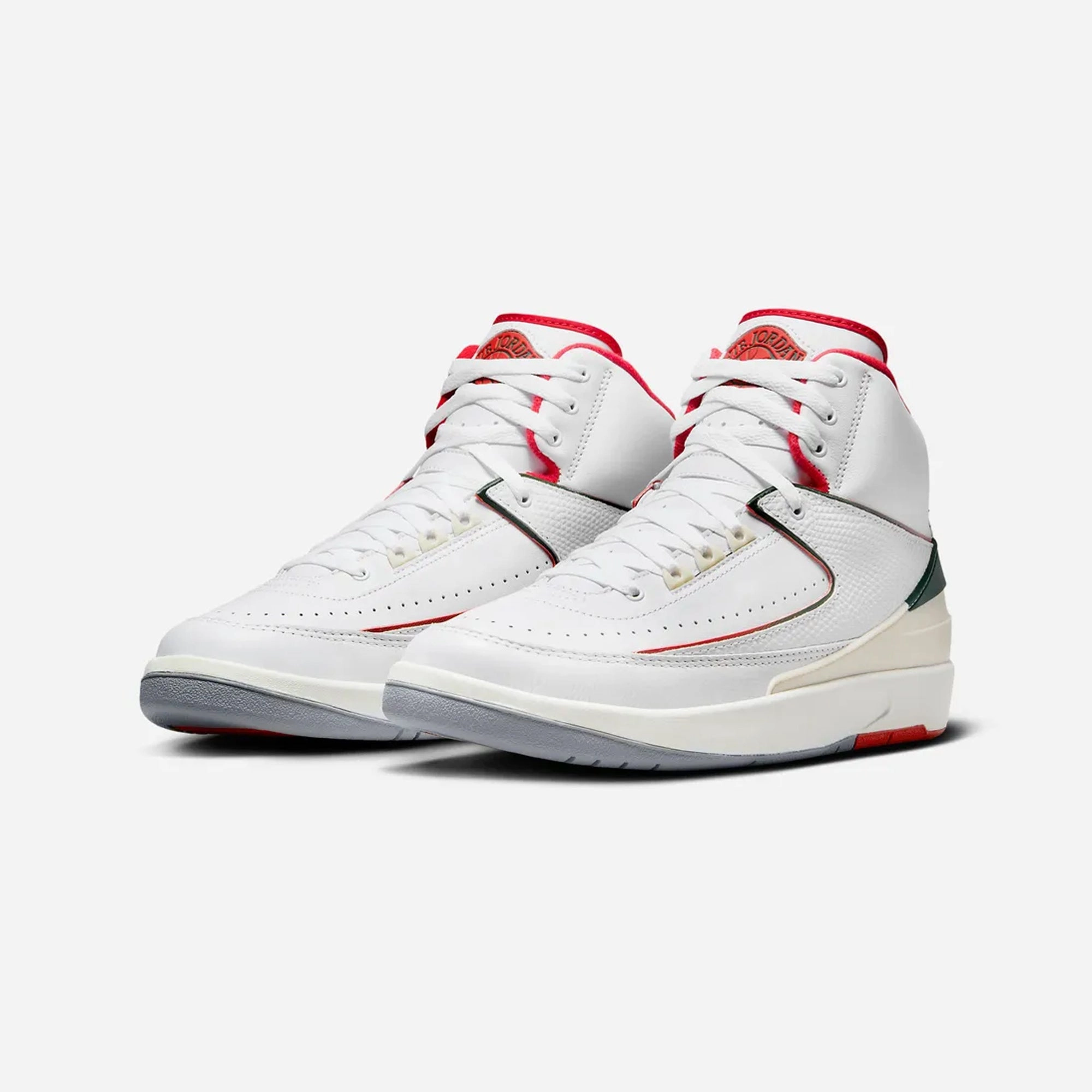 Jordan | AIR JORDAN 2 ORIGINS  { WHITE/FIRE RED-FIR-SAIL