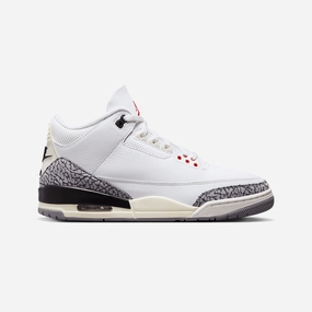 Jordan | AIR JORDAN 3 RETRO  { SUMMIT WHITE/FIRE RED-BLACK-CEMENT GREY