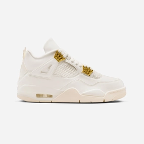 Jordan | AIR JORDAN 4 RETRO  { SAIL/METALLIC GOLD-BLACK