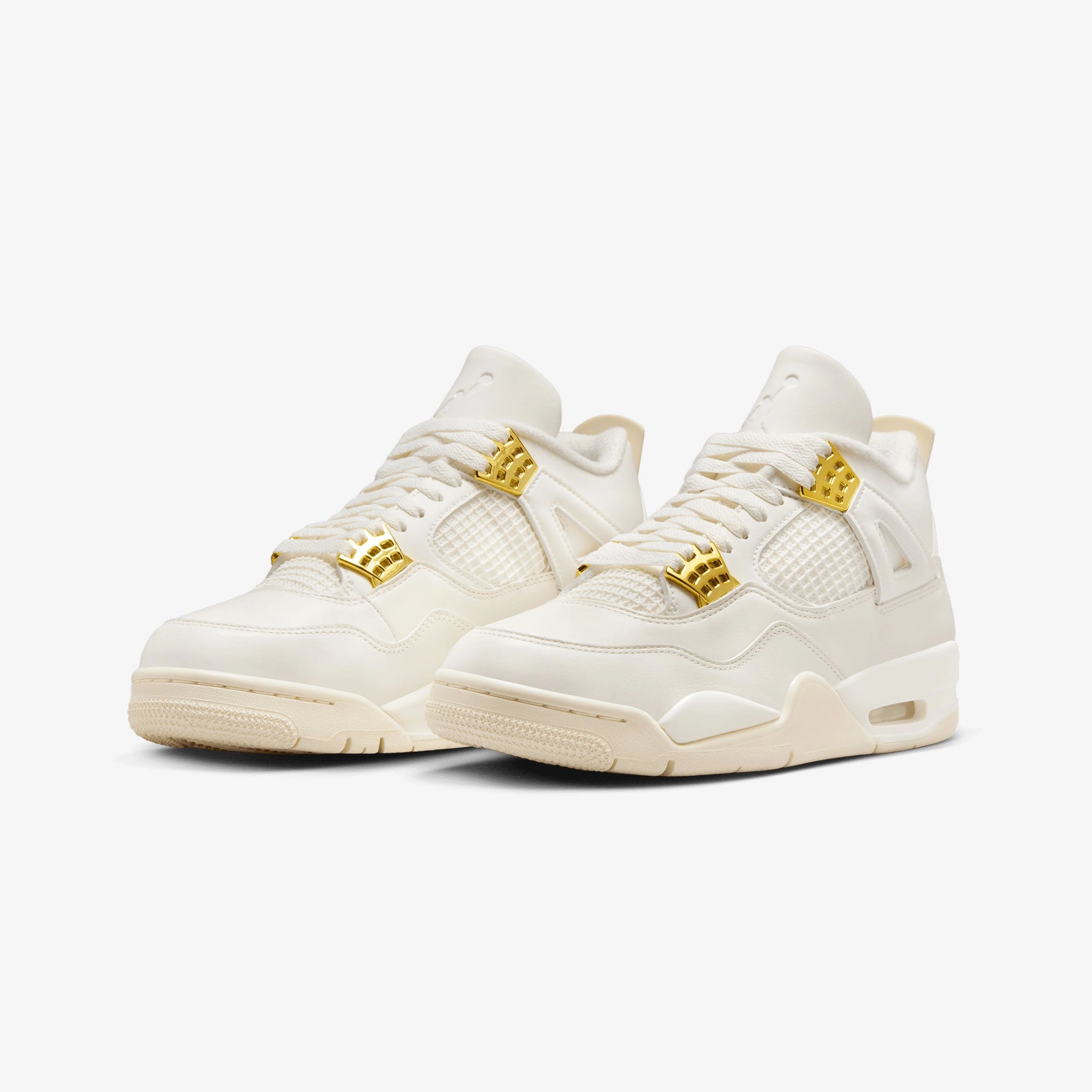 Jordan | AIR JORDAN 4 RETRO  { SAIL/METALLIC GOLD-BLACK