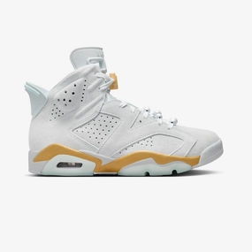 JORDAN | AIR JORDAN 6 RETRO PEARL { PURE PLATINUM/GLACIER BLUE-METALLIC GOLD