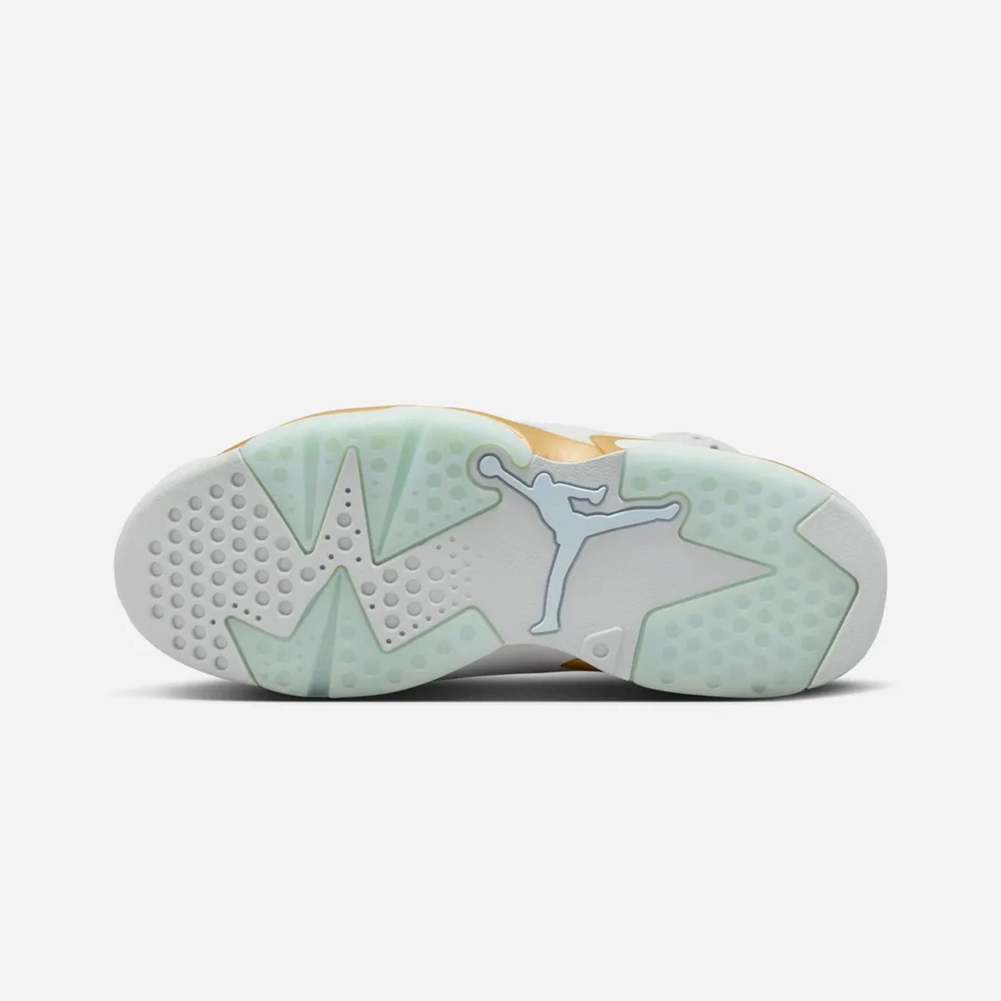 JORDAN | AIR JORDAN 6 RETRO PEARL { PURE PLATINUM/GLACIER BLUE-METALLIC GOLD