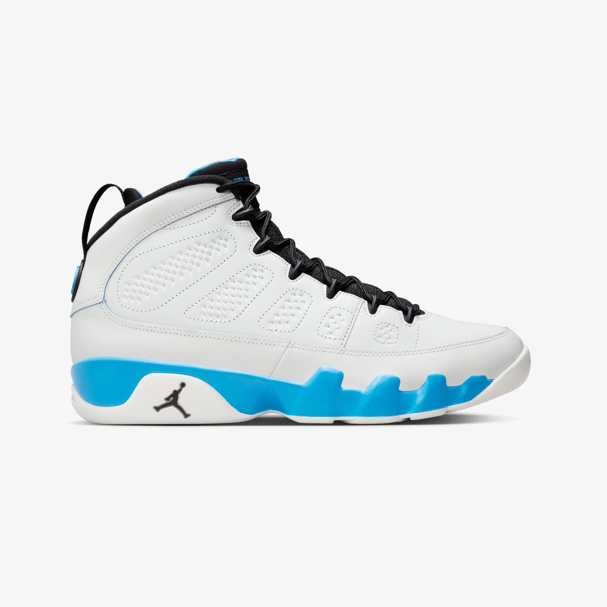 Jordan | AIR JORDAN 9 RETRO  { SUMMIT WHITE/BLACK-DK POWDER BLUE
