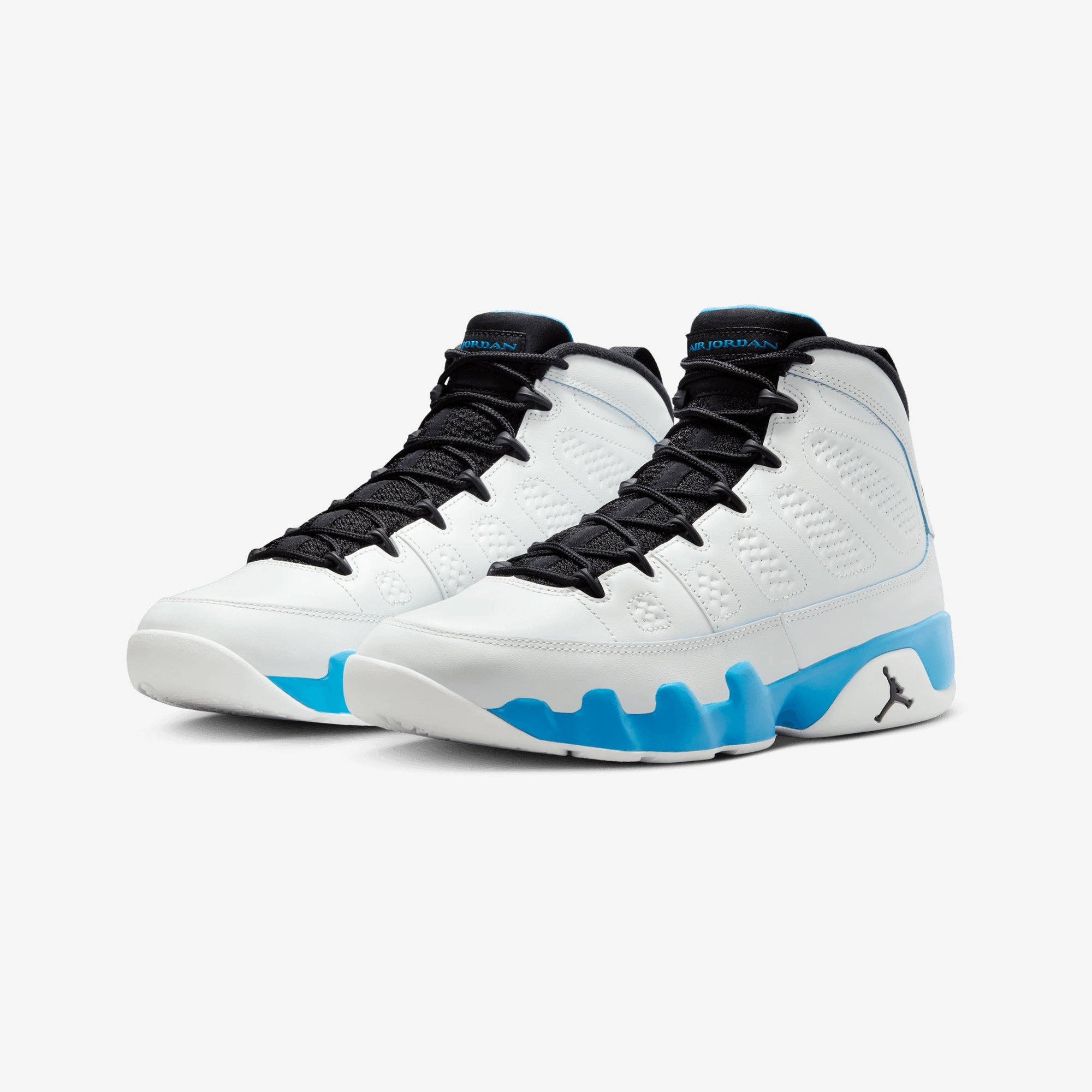 Jordan | AIR JORDAN 9 RETRO  { SUMMIT WHITE/BLACK-DK POWDER BLUE