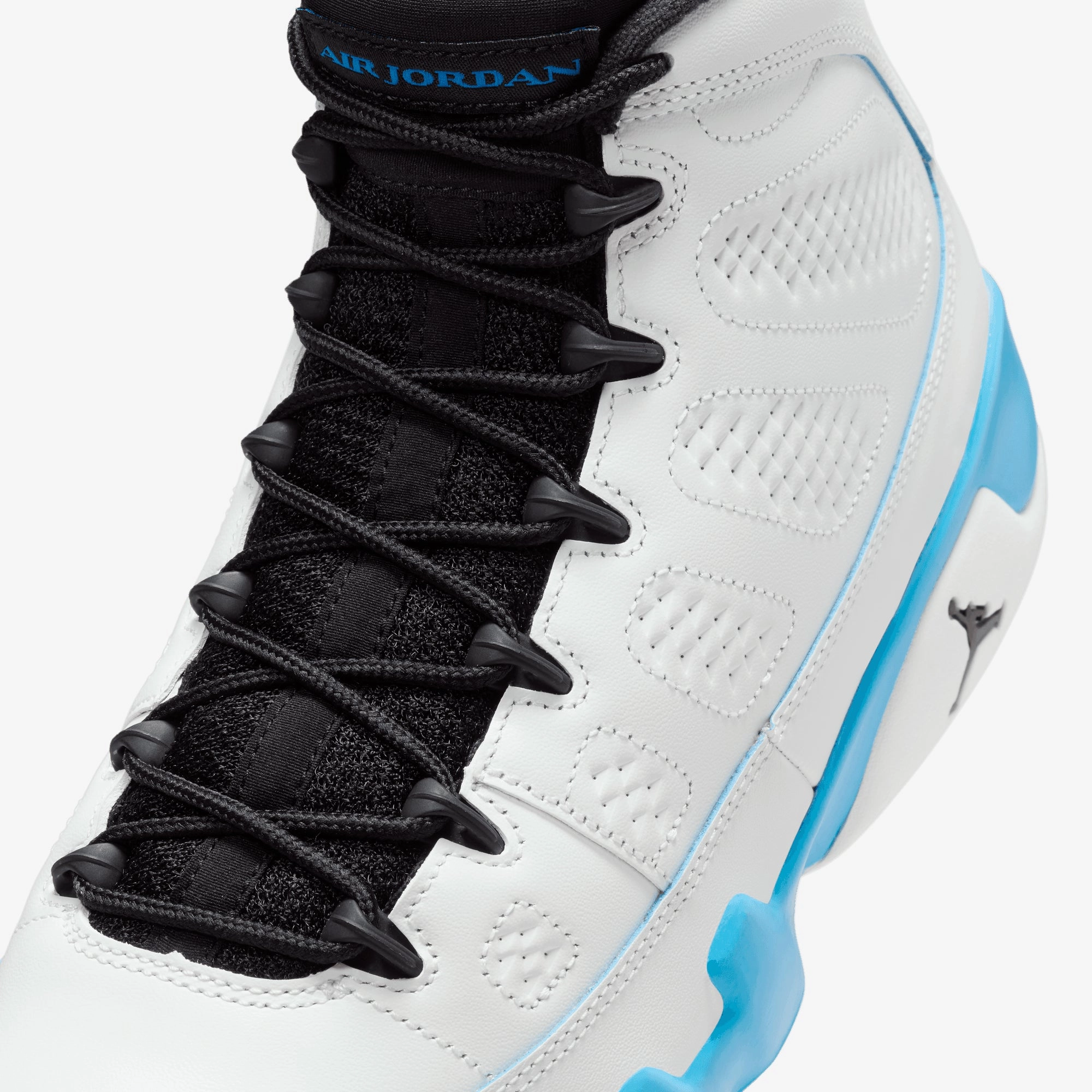 Jordan | AIR JORDAN 9 RETRO  { SUMMIT WHITE/BLACK-DK POWDER BLUE