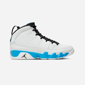 Jordan | AIR JORDAN 9 RETRO  { SUMMIT WHITE/BLACK-DK POWDER BLUE