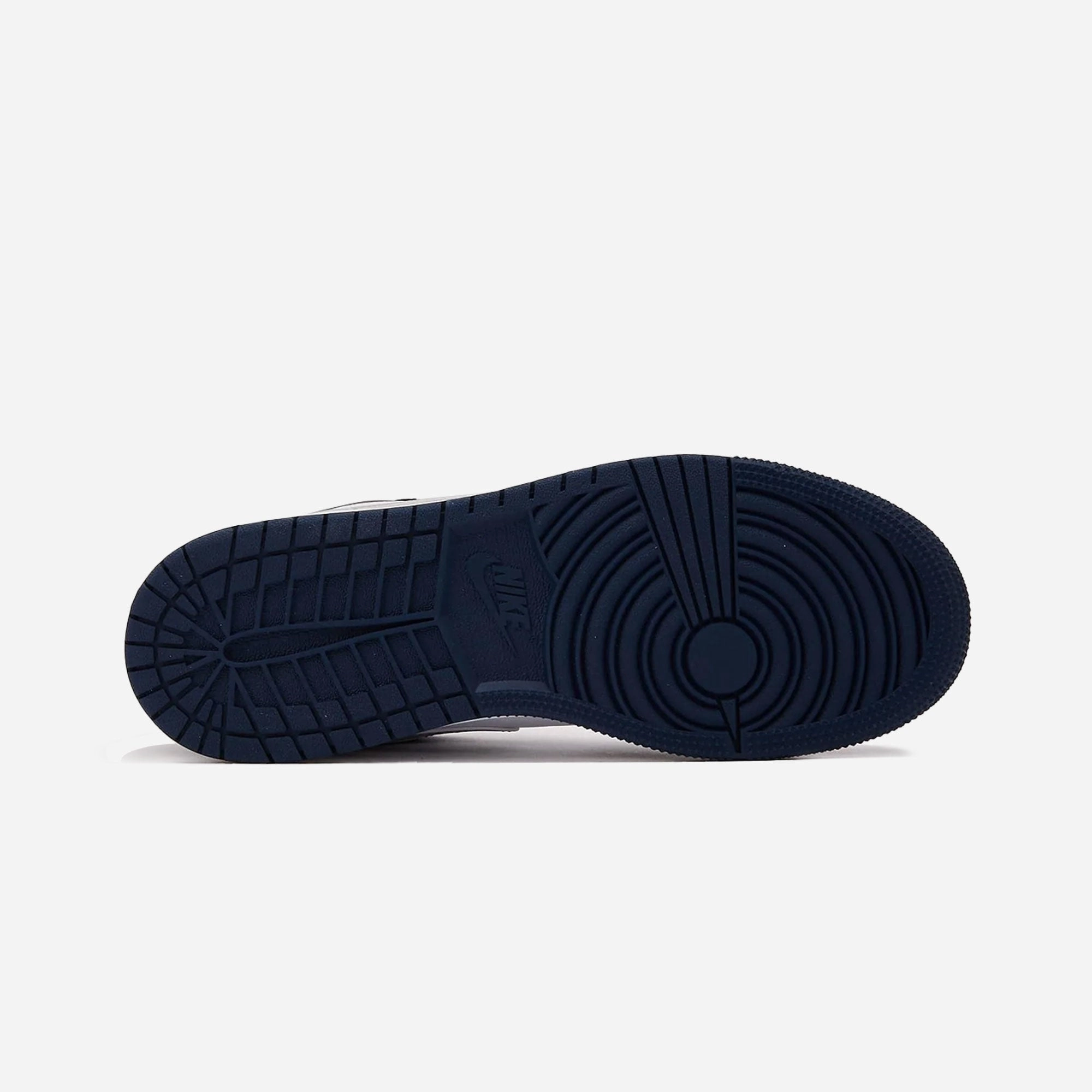 JORDAN | AIR JORDAN LOW 1 LOW (GS) { WHITE/WOLF GREY-MIDNIGHT NAVY