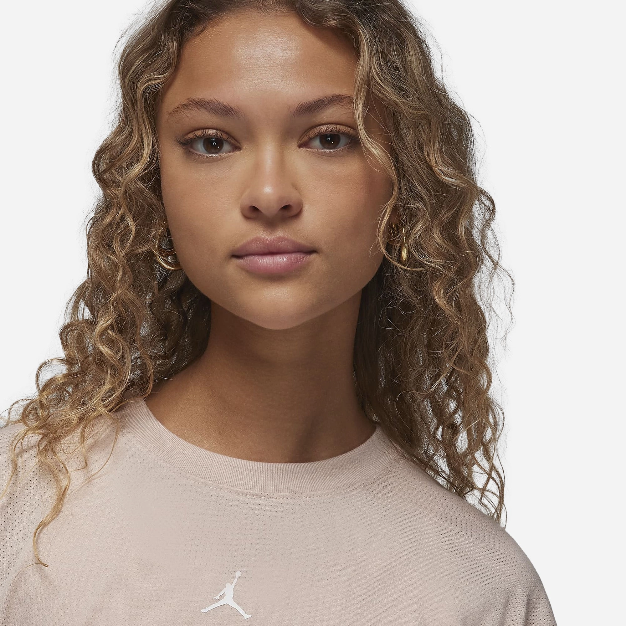 Jordan | DIAMOND SHORT-SLEEVE TOP  { PARTICLE BEIGE