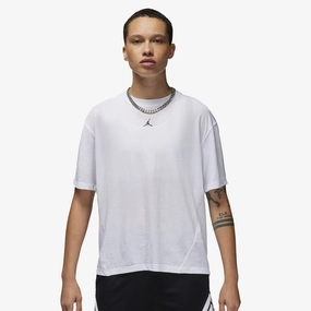 Jordan | DIAMOND SHORT-SLEEVE TOP  { WHITE