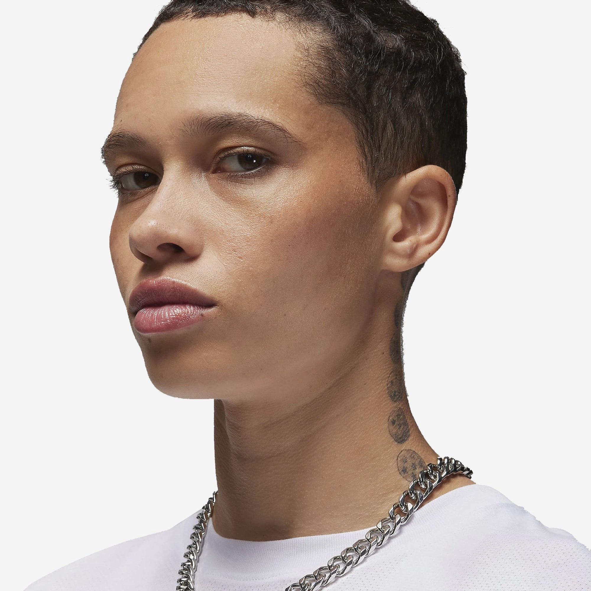 Jordan | DIAMOND SHORT-SLEEVE TOP  { WHITE